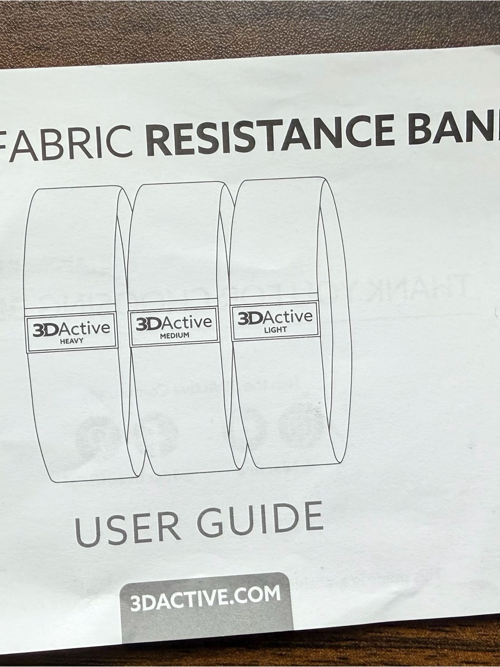Active USA 3DActive Fabric Resistance Bands - Black (3-Pack Illustration)